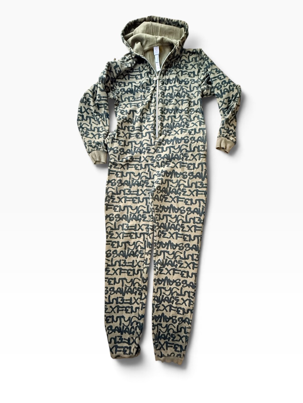 Savage X Fenty Jumpsuit Womens Small Graffiti Hoodie Forever Savage One Piece - Picture 3 of 8